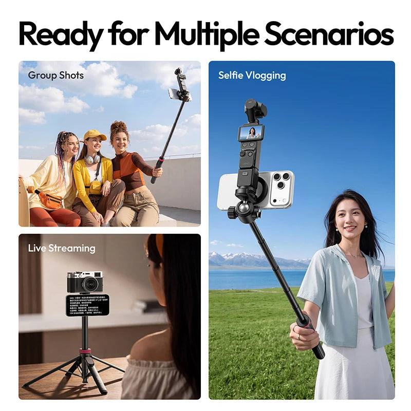 Ulanzi MT-44 M Compact Selfie Stick Tripod - Capture with Ease!