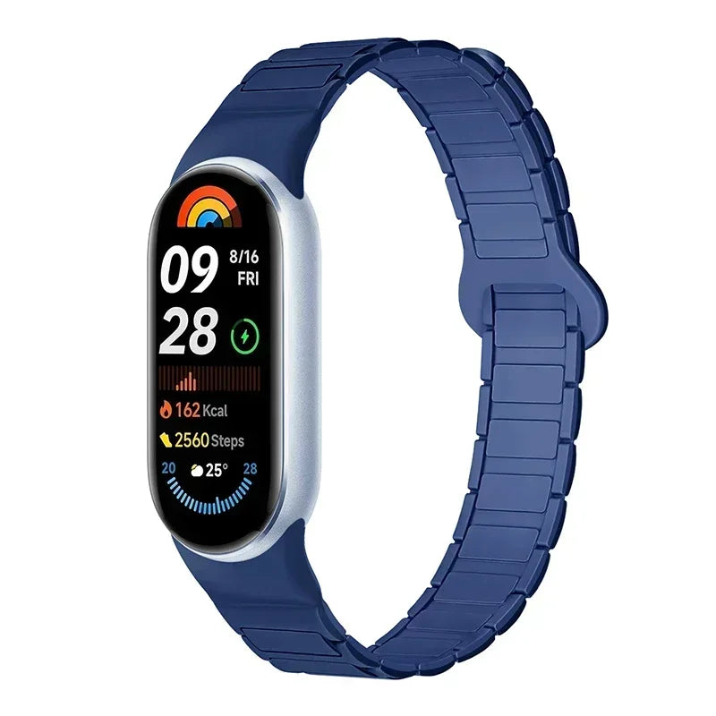 Premium Two-Tone Silicone Sports Watchband for Xiaomi Mi Band 8/9/10