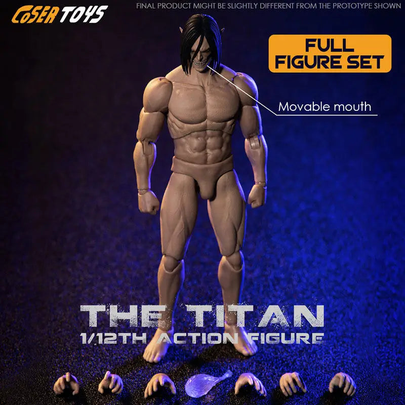 Coser Toys 1/12 Male Soldier Action Figure - Moveable Mouth & Accessories