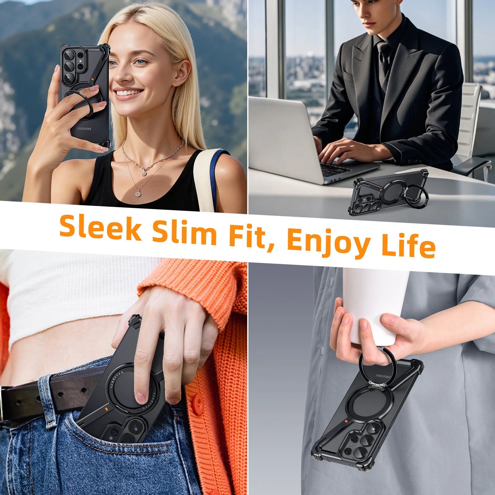 Oatsbasf Slim Case for Samsung Galaxy S26 - 360° Rotating Stand