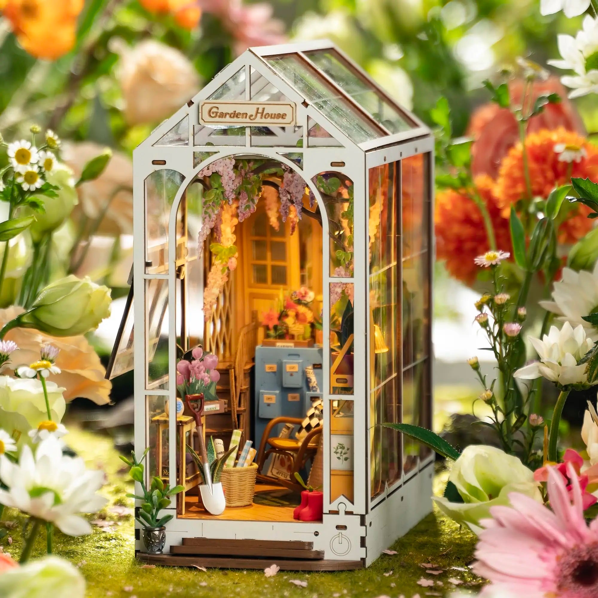 Robotime Garden House Book Nook DIY Kit - Perfect for Kids & Home Decor