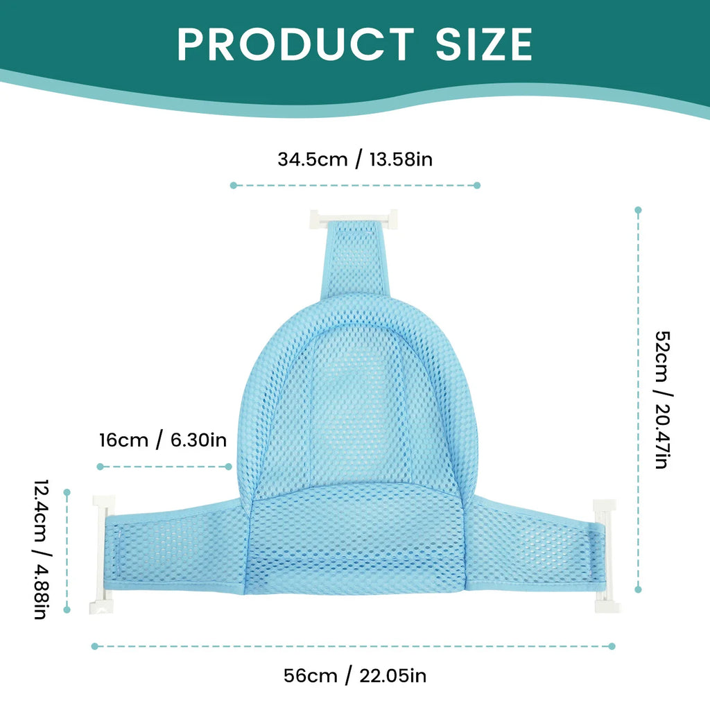 Non-Slip Baby Bath Support Mat for Newborns - Comfortable & Safe