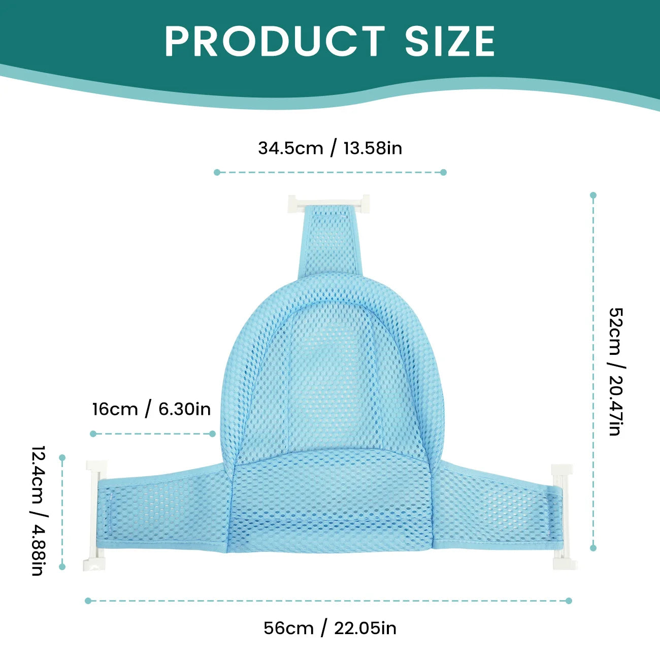 Non-Slip Baby Bath Support Mat for Newborns - Comfortable & Safe