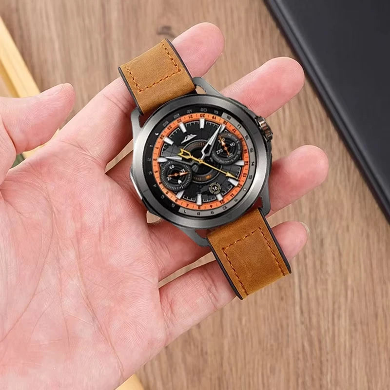 Luxurious Leather 22mm Magnetic Strap for Xiaomi Watch S1-S4
