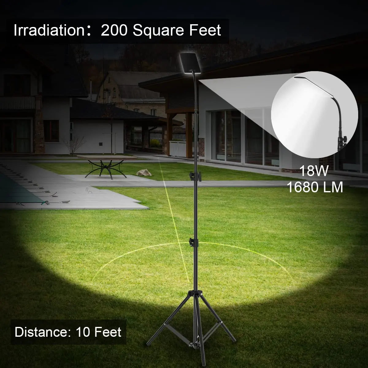 HENGYU 1680 Lumen LED Work Light with Adjustable Tripod