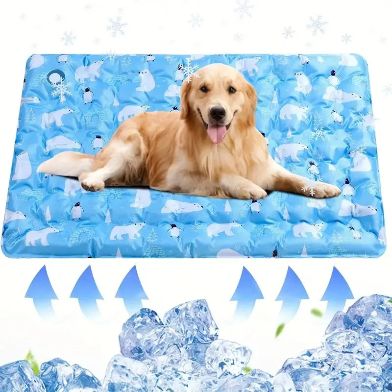 Portable Pet Cooling Mat - Durable Ice Cushion for Dogs & Cats
