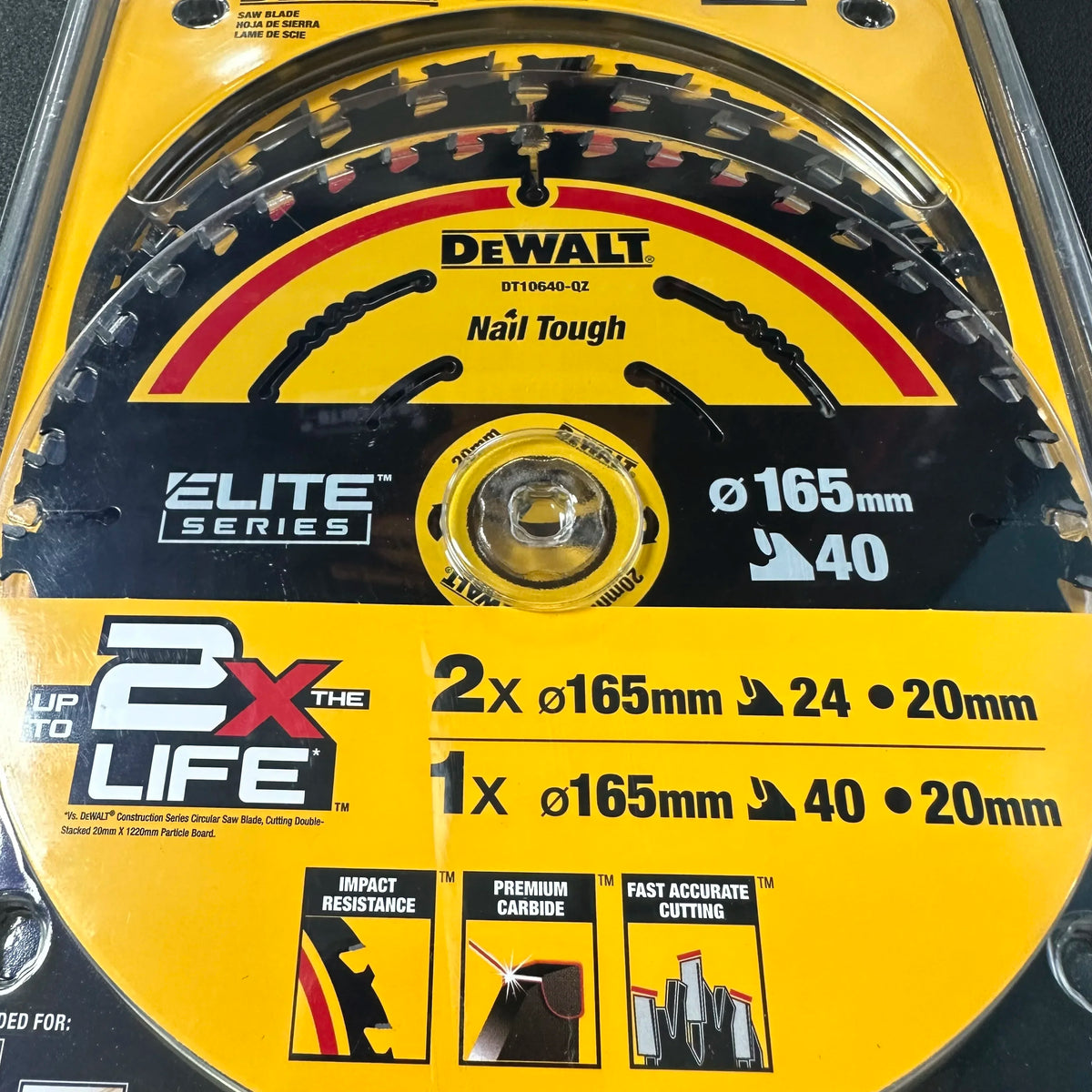 DEWALT Elite Circular Saw Blade - 3 Pack, 165MM, 24T & 40T