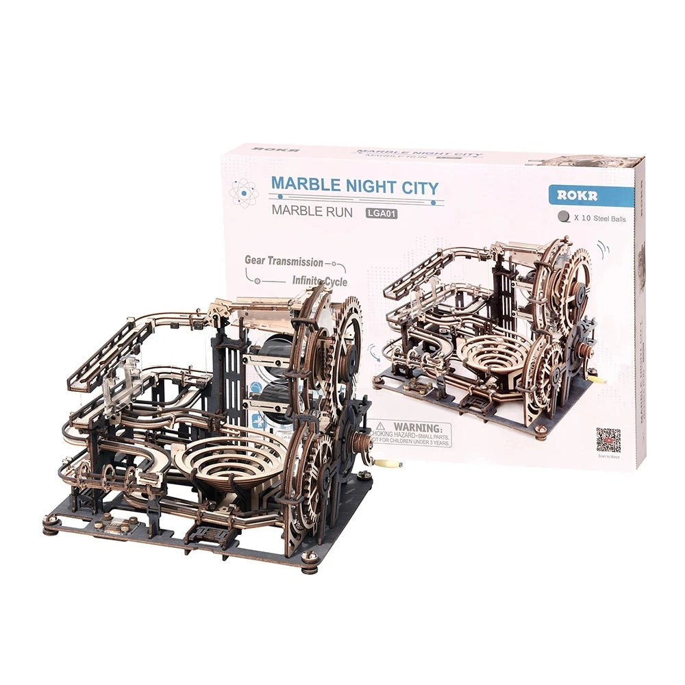 Robotime Marble Spaceport 3D Puzzle -Engaging STEM Toy for Kids