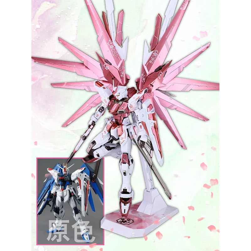 Bandai Freedom Gundam Model Kit - MG Pink Sakura 2.0 Action Figure
