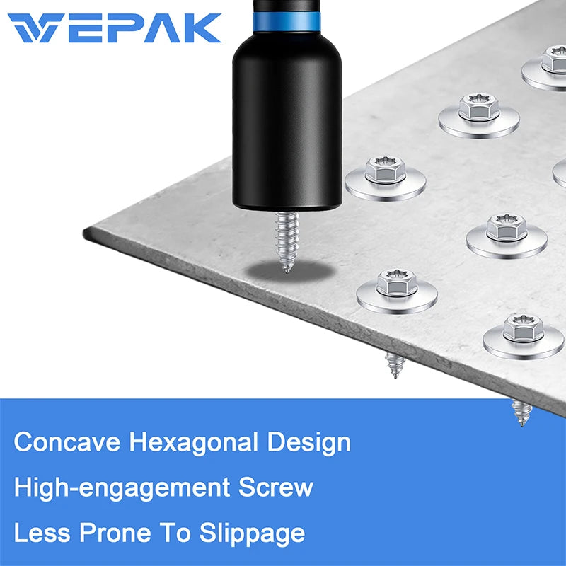 VEPAK Magnetic Hex Nut Drivers – 6/8/10mm High Torque Socket Set