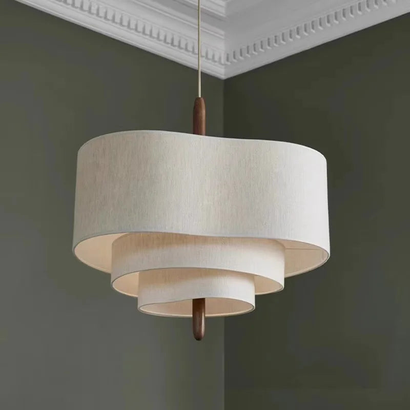 Wabi Sabi Japanese Cloth Pendant Light for Home & Dining Decor