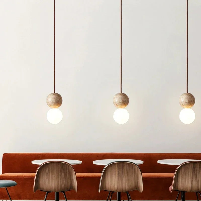 Modern LED Stone Pendant Light Chandelier - Stylish Hanging Fixture