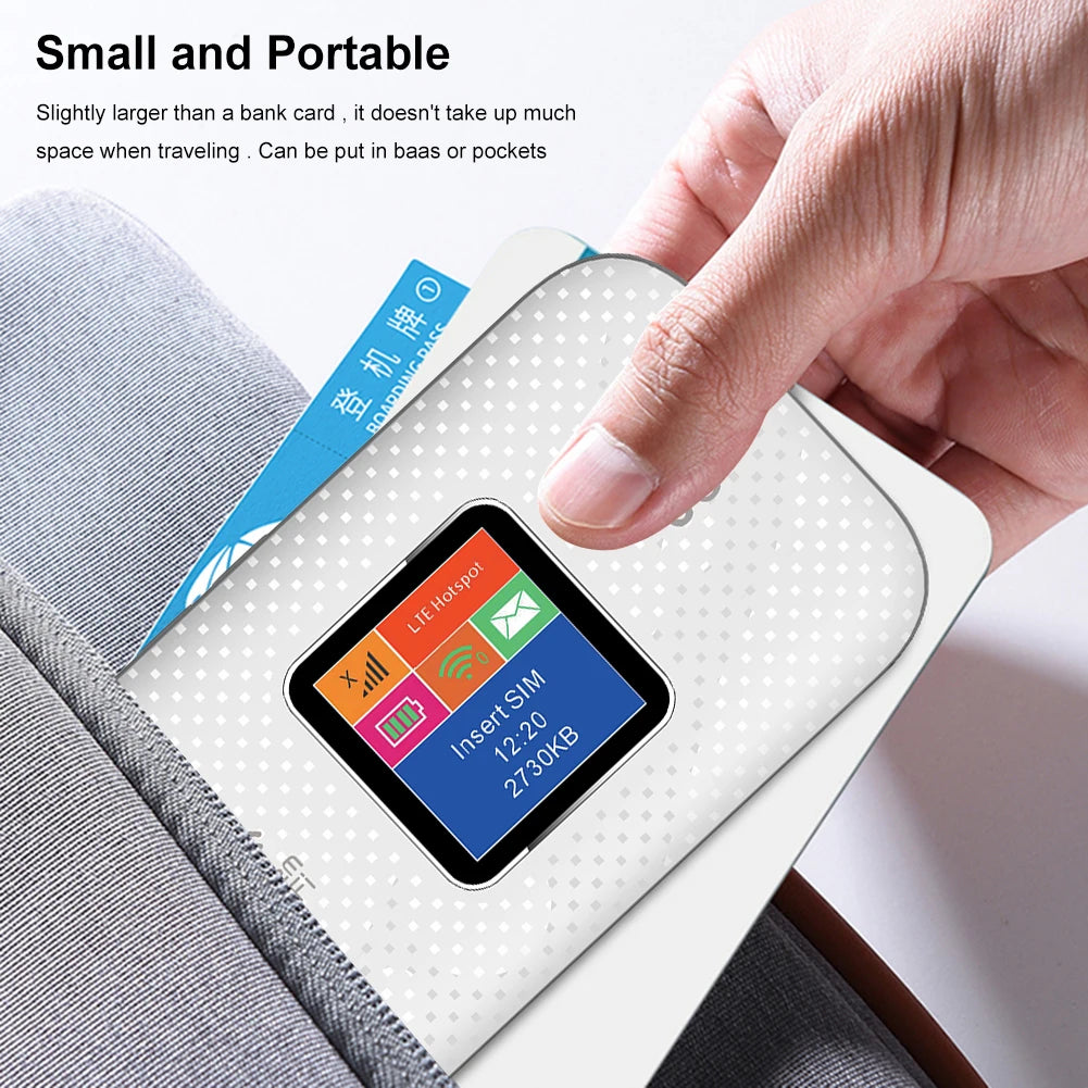 4G LTE Pocket WiFi Router 150Mbps - Portable Hotspot with SIM Slot