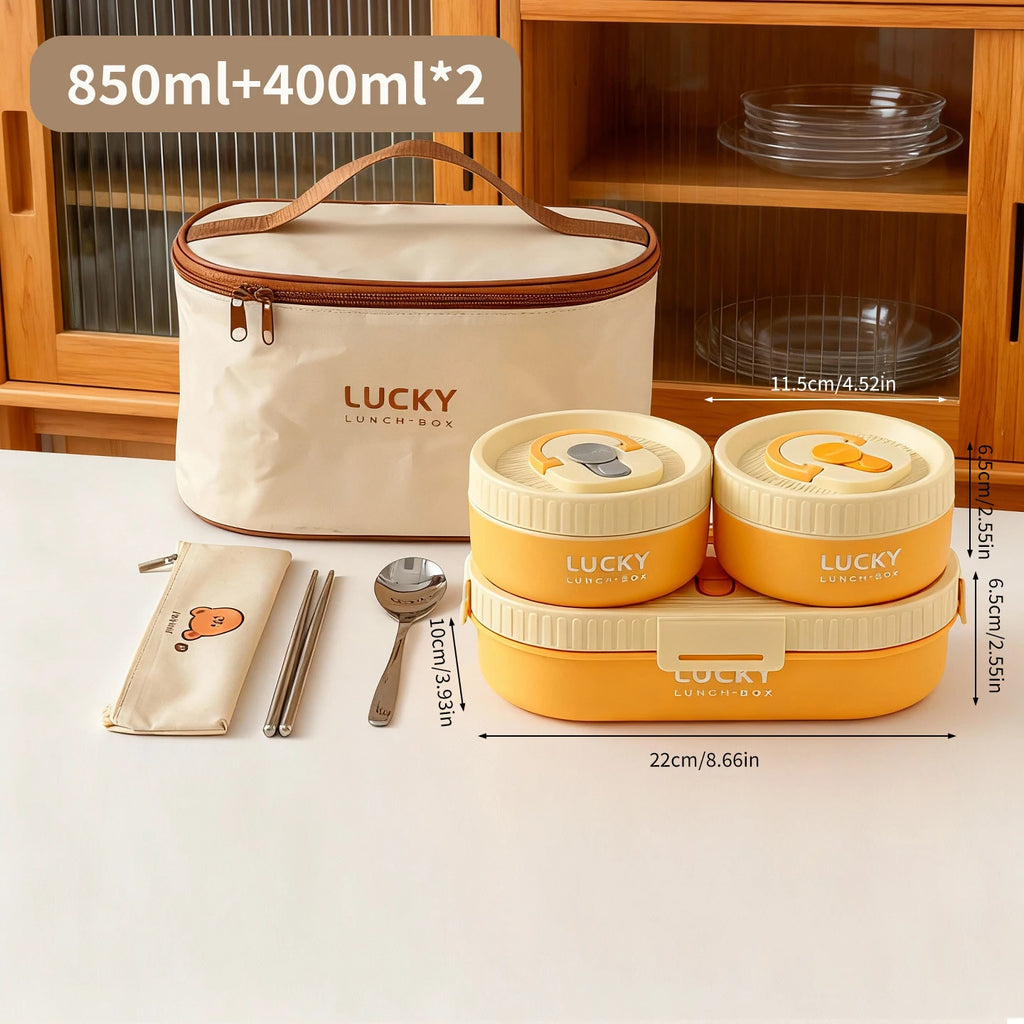 850ML Stainless Steel Thermal Bento Lunch Box - Perfect for Kids