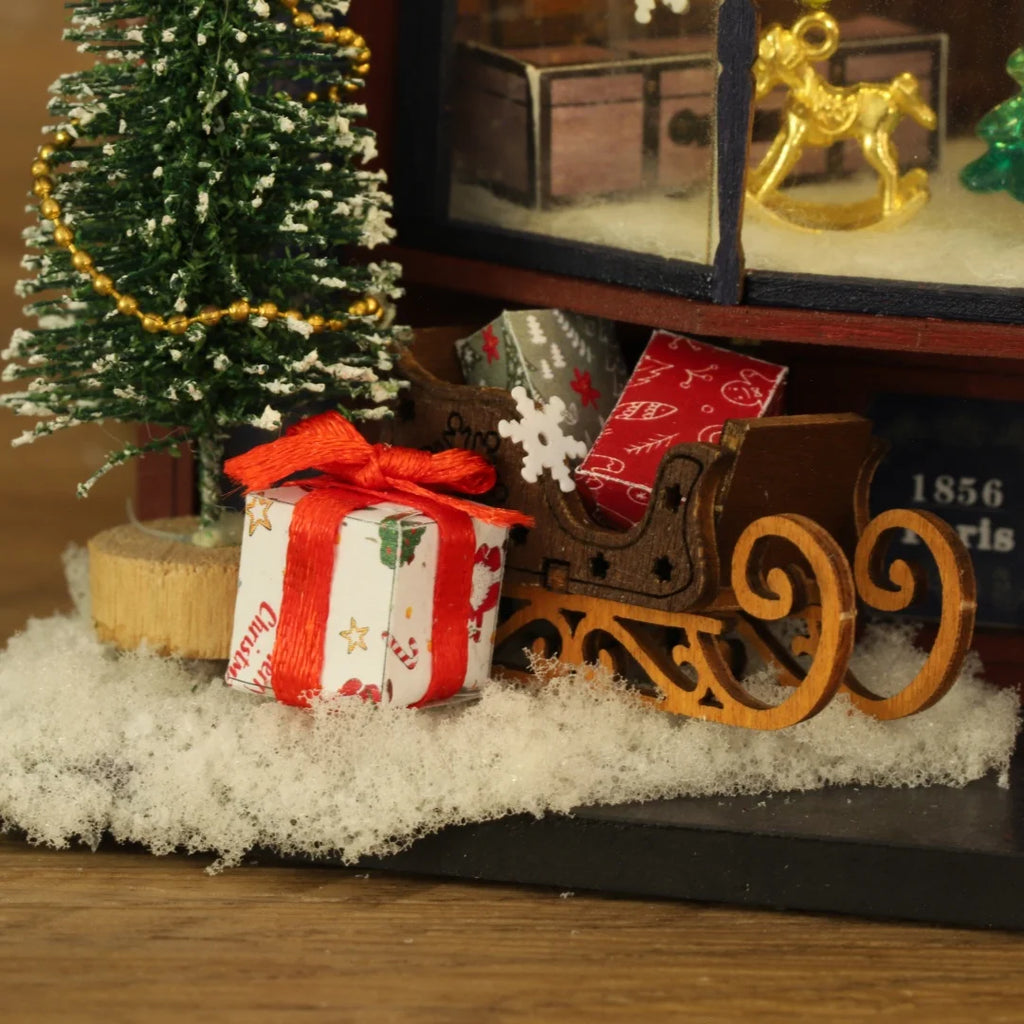 Enchanting DIY Christmas Wonderland Miniature Kit - Handcrafted 3D Model