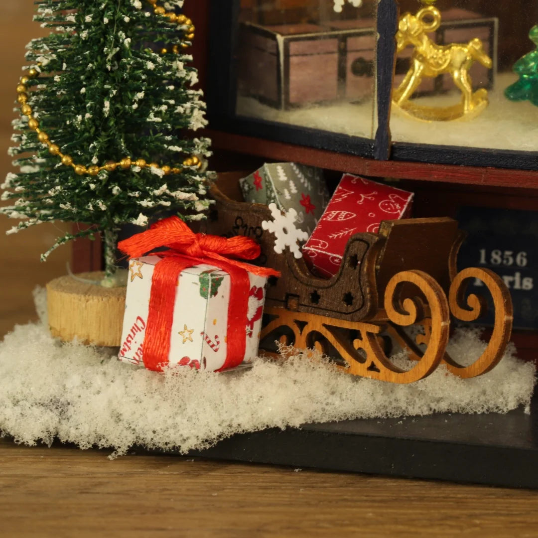 Enchanting DIY Christmas Wonderland Miniature Kit - Handcrafted 3D Model