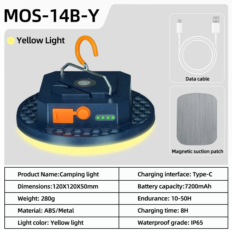 MOSLIGHTING Rechargeable Camping Lantern - Portable Emergency Light