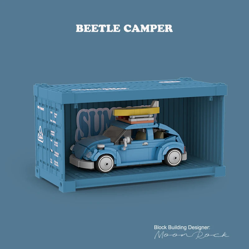 JIMITU Retro Campervan Building Blocks - Fun Mini Model Toy for Kids