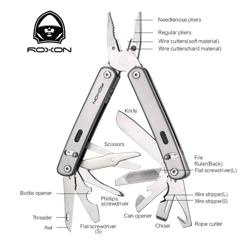 Roxon S804 Flex Multitool - Customizable EDC Tool for Hobbies & Outdoors