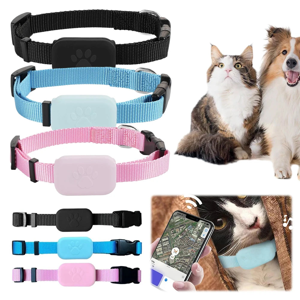 MOJOYCE Pet GPS Tracker with Adjustable Collar for Dogs and Cats