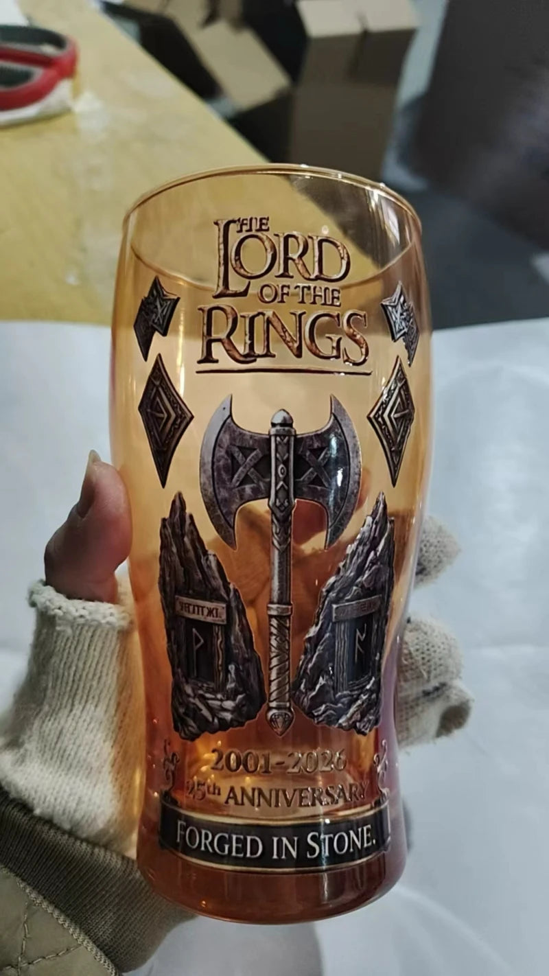 LOTR Dwarven Axe Mug - Unique Glass Beer Cup for Fans