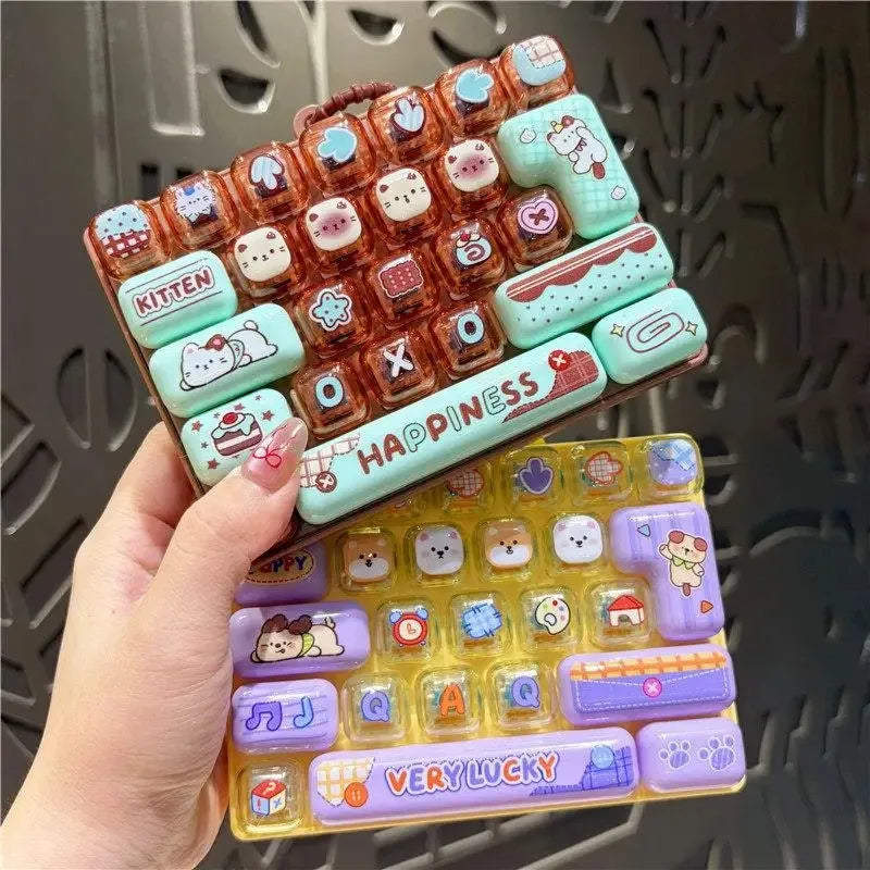Cute 26-Key Stress Relief Fidget Toy - Durable & Portable Décor