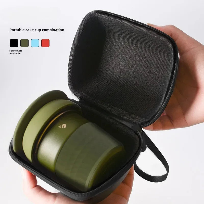 Portable Hand Brewed Coffee Set for Camping - Silicone & Stainless Steel