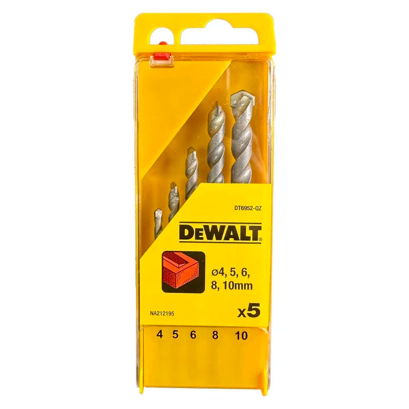 DEWALT 5-Piece Straight Shank Masonry Drilling Set for Tough Jobs