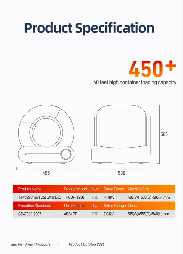 Smart Self-Cleaning Cat Litter Box - App Controlled 65L Closed Tray