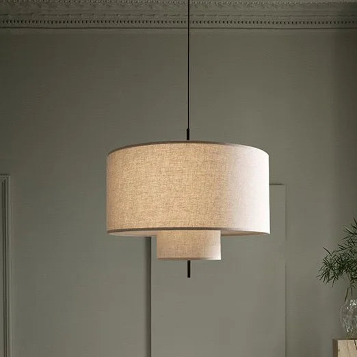 Nordic Wabi Sabi Handmade Linen LED Pendant Lamp for Home Decor