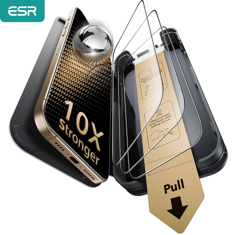 ESR Tempered Glass Screen Protector for iPhone 16 Pro Max - 3 Pack