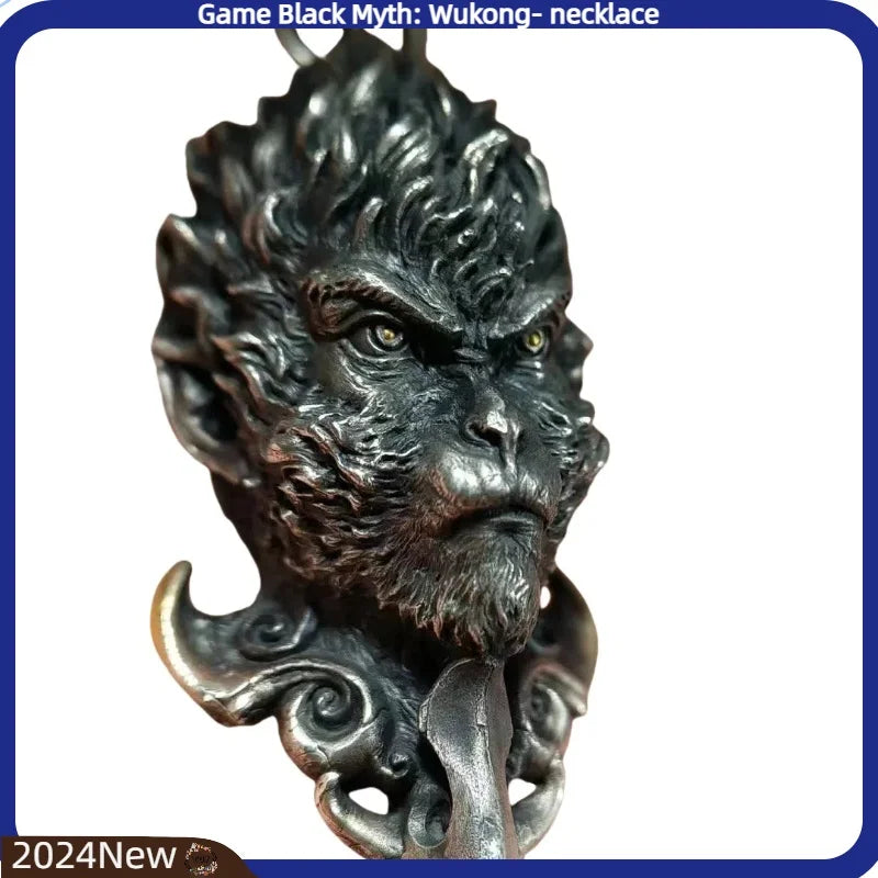 Black Myth Wukong Dark Pendant - Vintage Anime Game Accessory