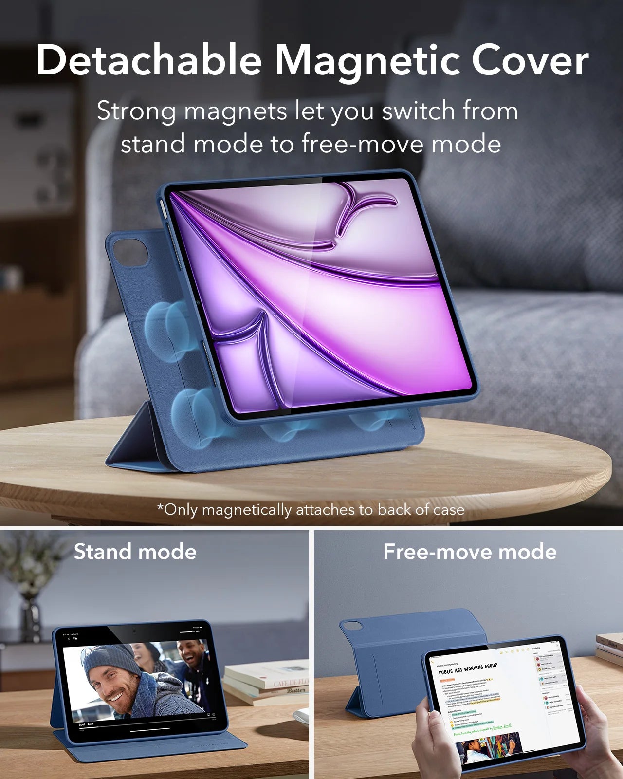 ESR Magnetic iPad Pro Case - Adjustable Stand & Total Protection