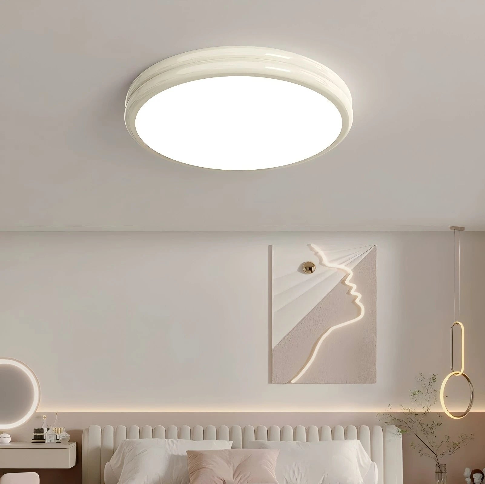 Ultra Thin Modern Round LED Ceiling Light Fixture - Multi-Color Chandelier