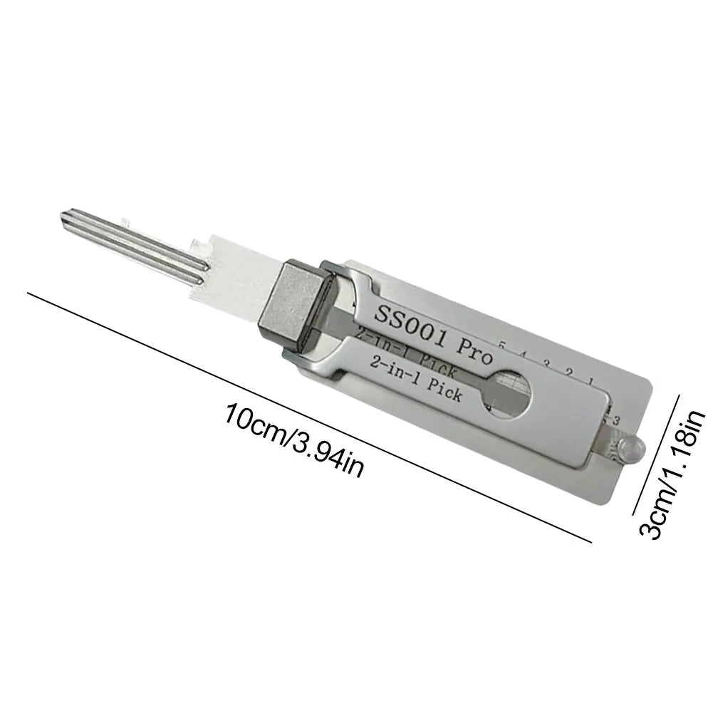 VODOOL 2-in-1 Stainless Steel Key Decoder and Pickup Tool Kit