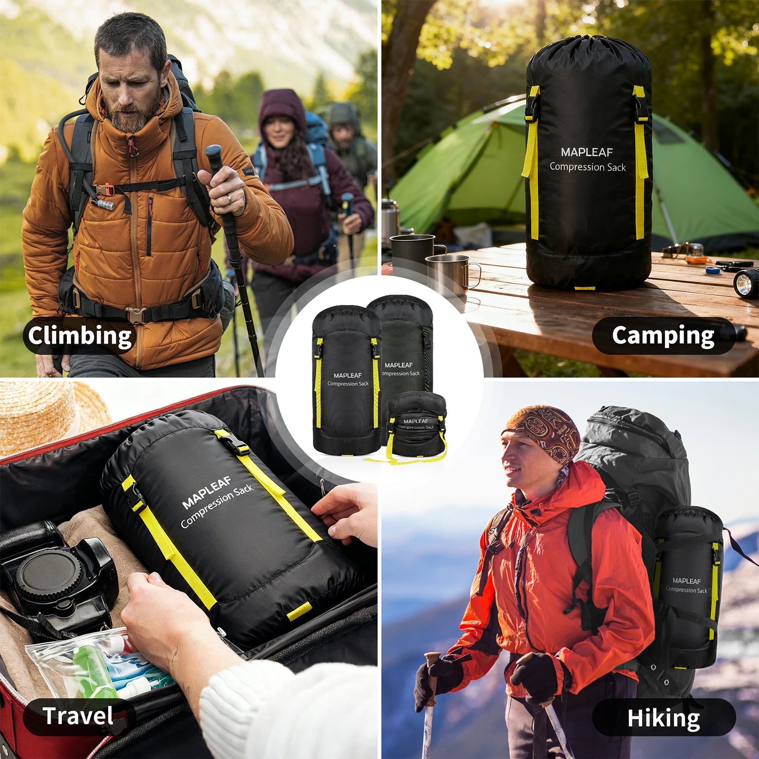 MAPLEAF Ultralight Waterproof Compression Sleeping Bag for Backpacking