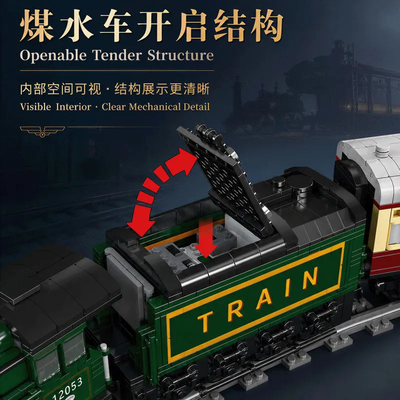 2206 Pcs Classic Scottish Train Building Blocks - Creative Desktop Toy