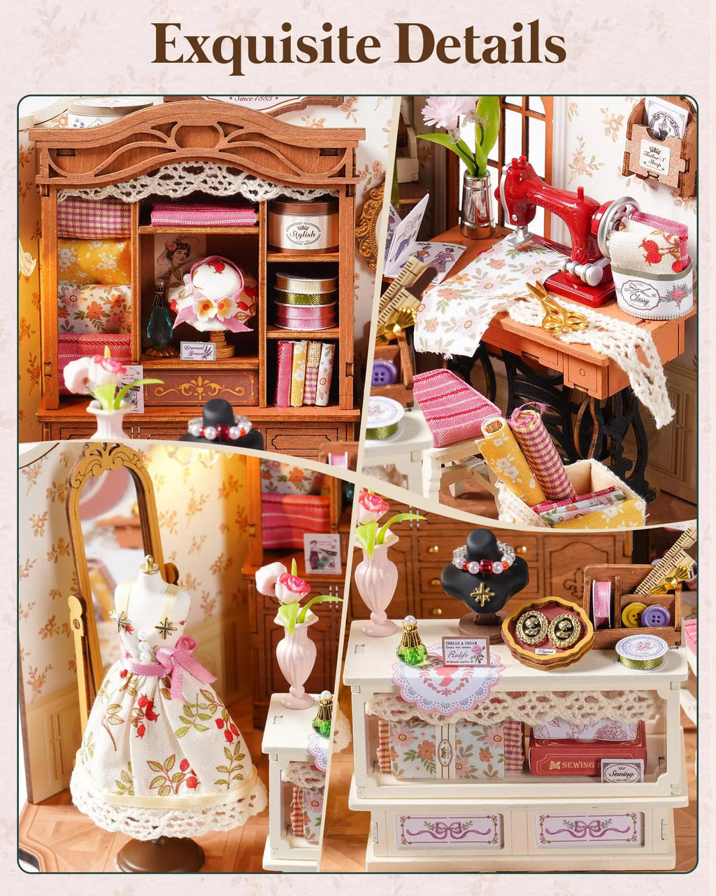 Robotime Elsa's Victorian Tailoring DIY Miniature House Kit