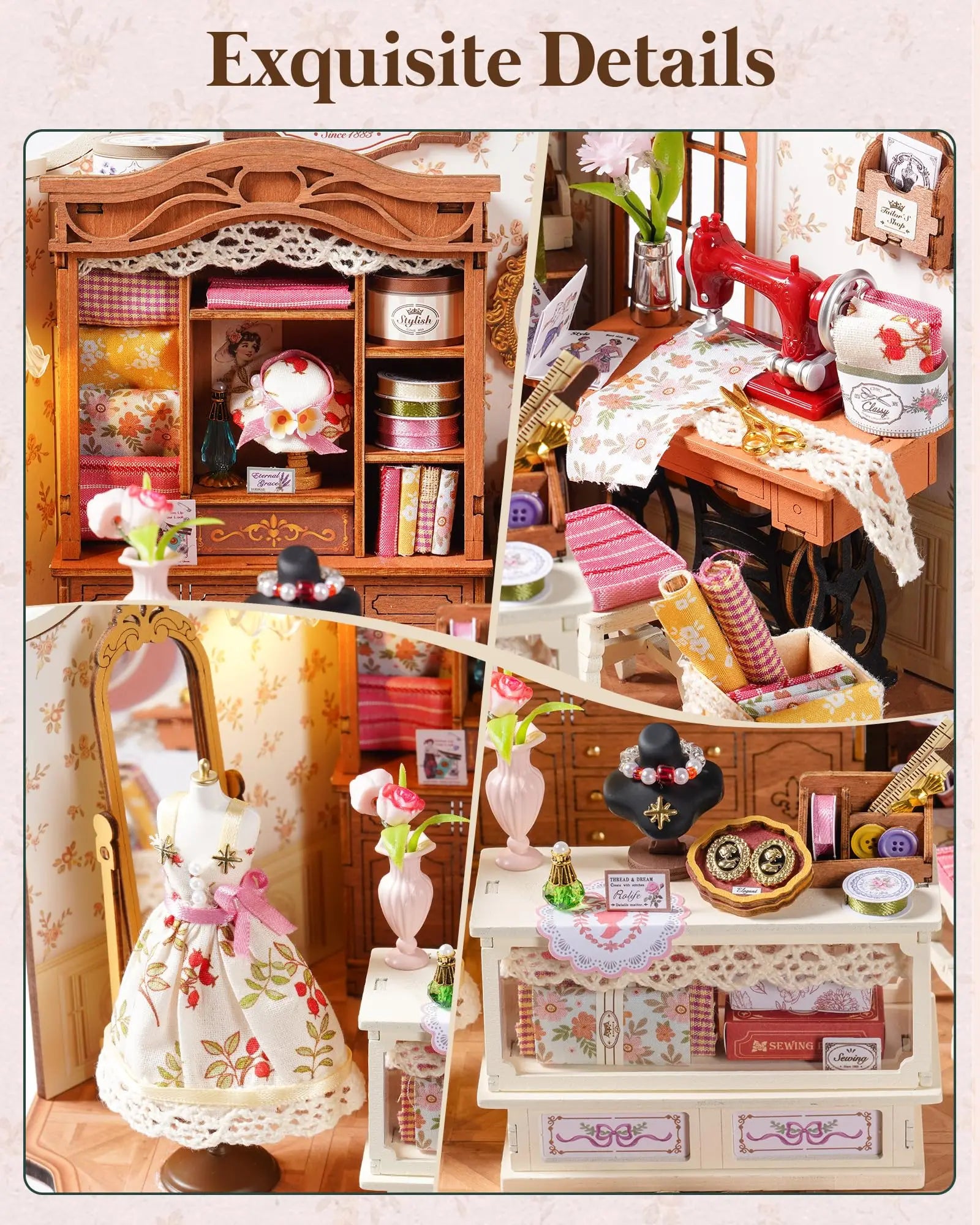Robotime Elsa's Victorian Tailoring DIY Miniature House Kit