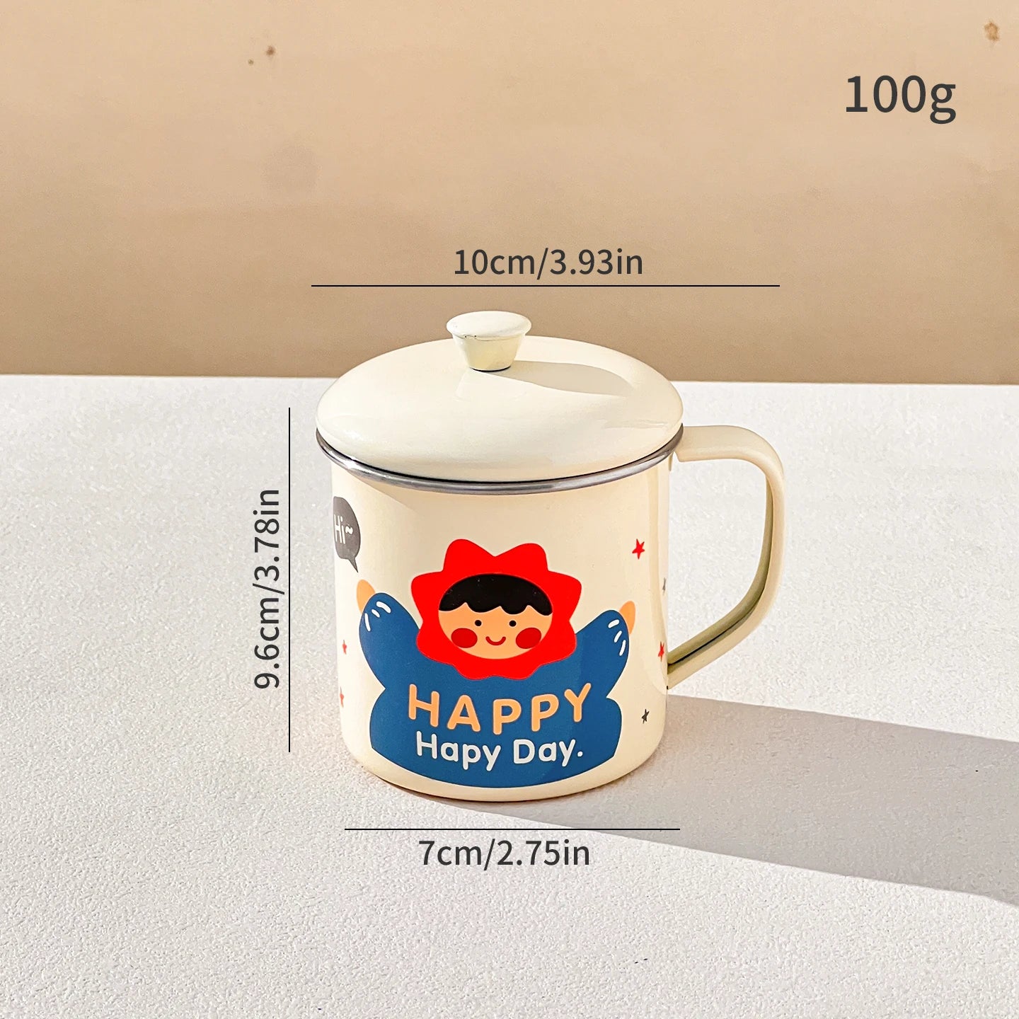 Cute 250ML Stainless Steel Kids Milk Cup - Anti-Scald Portable Tumbler