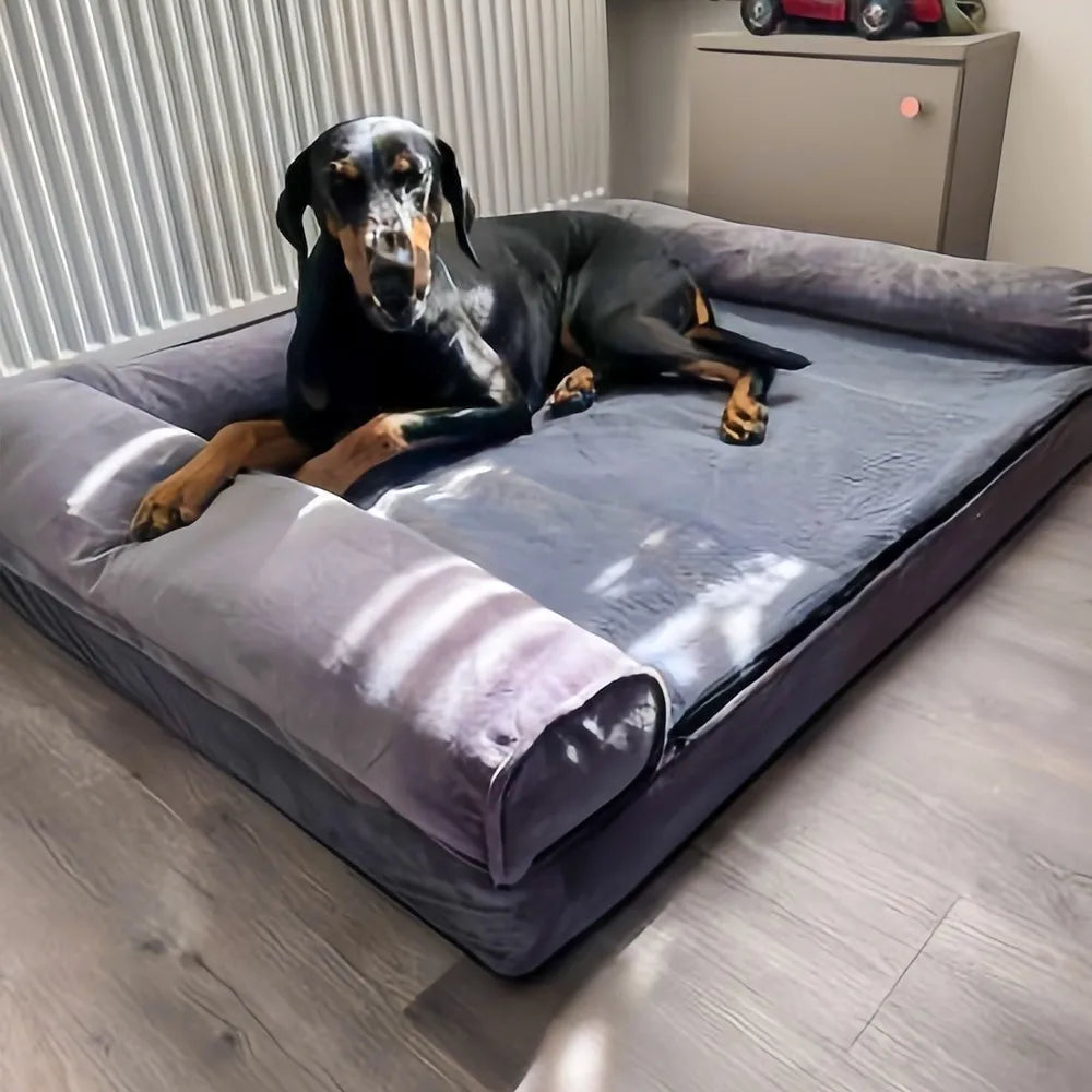 XXL Calming Dog Bed - Orthopedic Memory Foam & Waterproof Cover