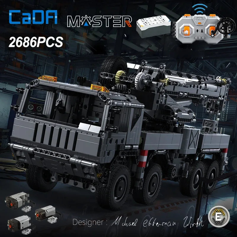 CaDA Remote Control Mobile Crane Building Blocks for Kids