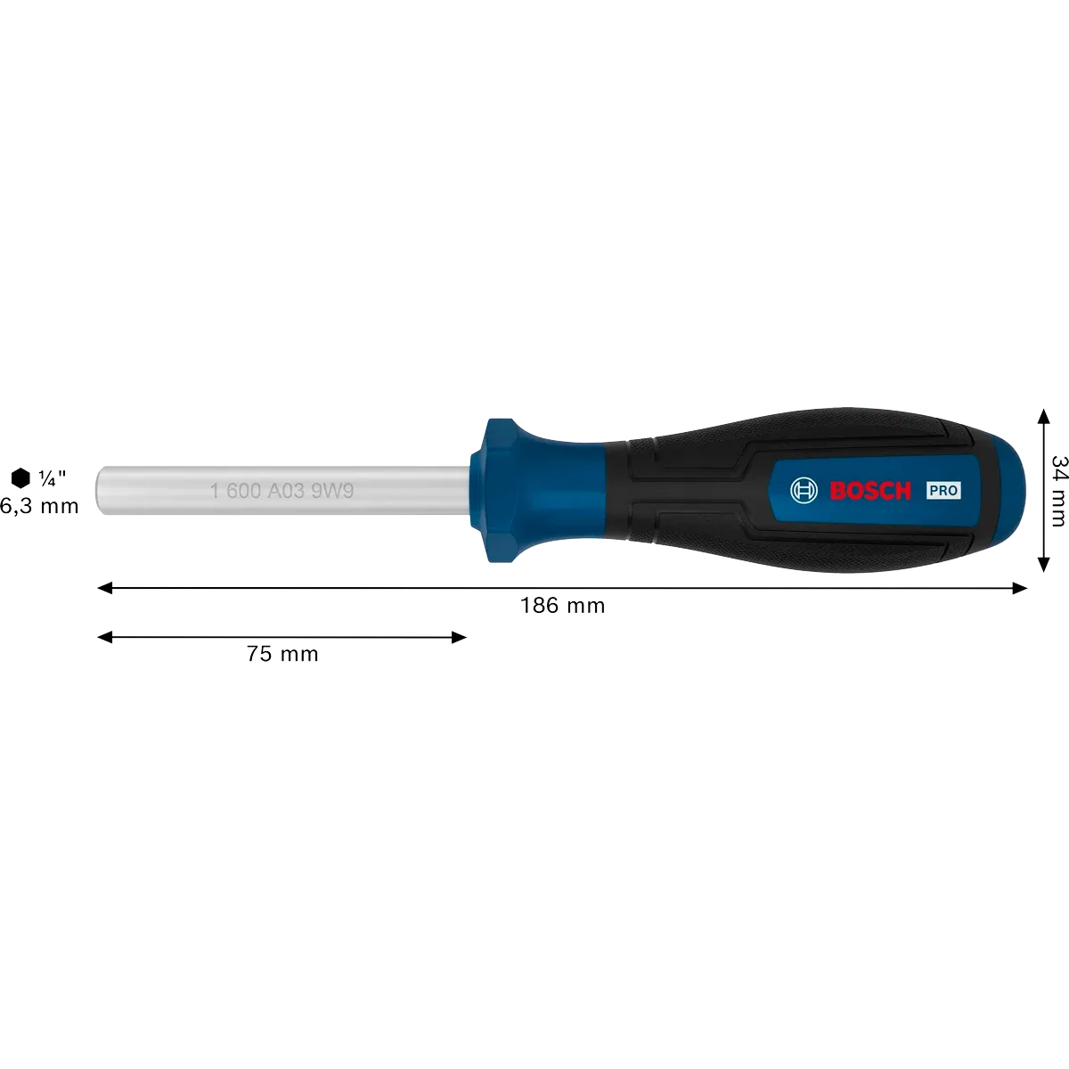 BOSCH PRO Bit Screwdriver - Heavy-Duty Hand Tool with Magnetic Holder