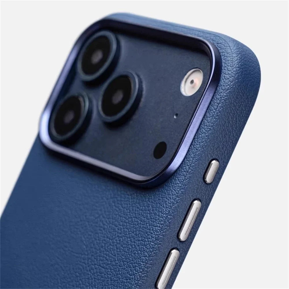 Luxury PU Leather Shockproof Case for iPhone 17 Pro Max - MagSafe Ready