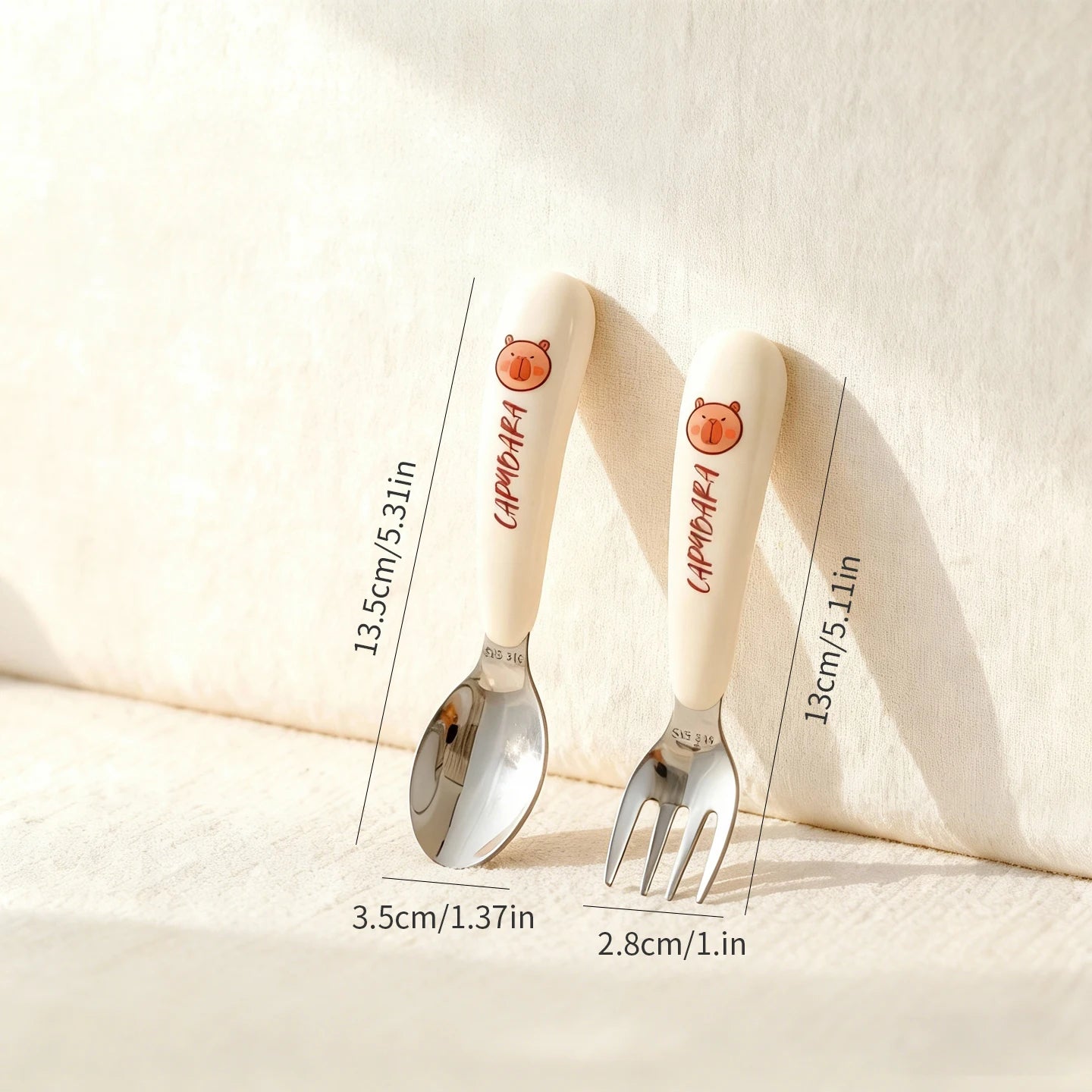 Kids Portable Stainless Steel Cutlery Set - Chopsticks, Spoon & Fork