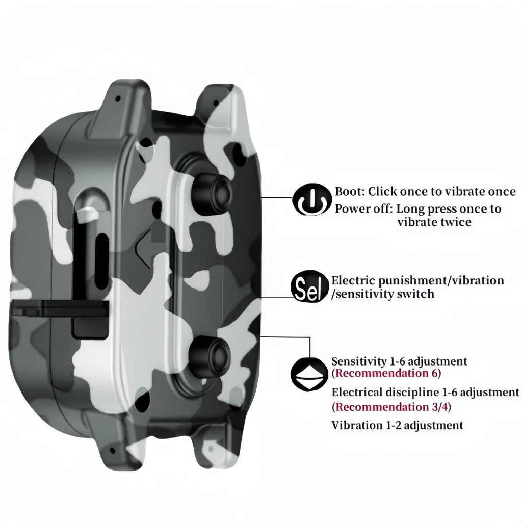 Rechargeable Camouflage Dog Anti-Barking Collar for Effective Training