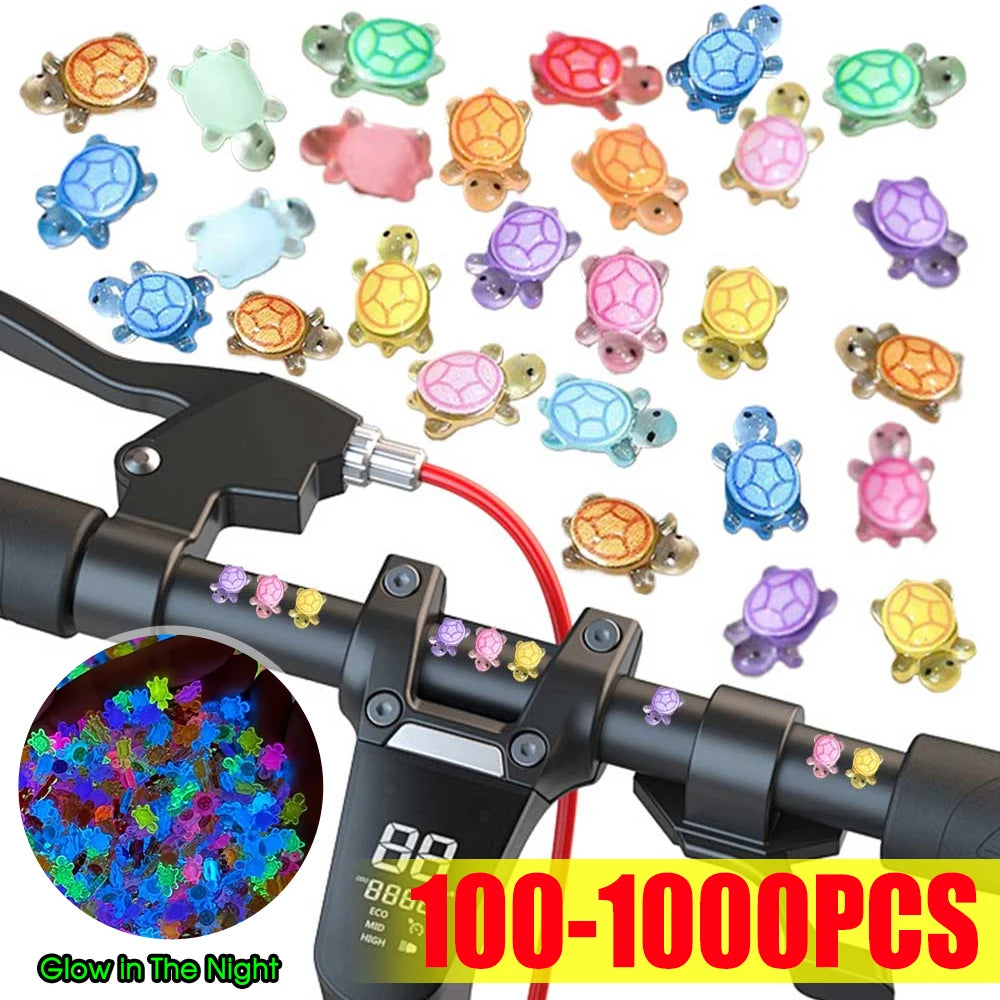 Vibrant Mini Resin Turtles - Glow in the Dark Figurines for Decor