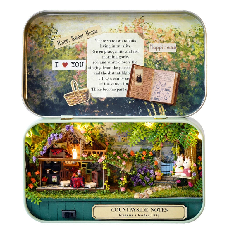 CUTEBEE DIY Dollhouse Kit - Creative Miniature Fun for Kids