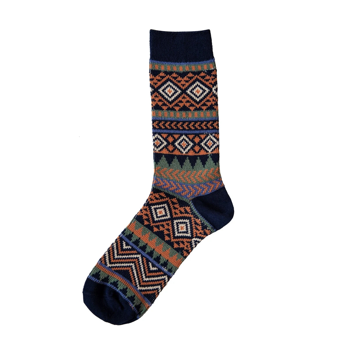 5 Pairs Vintage Fair Isle Crew Socks for Boots - Stylish Comfort