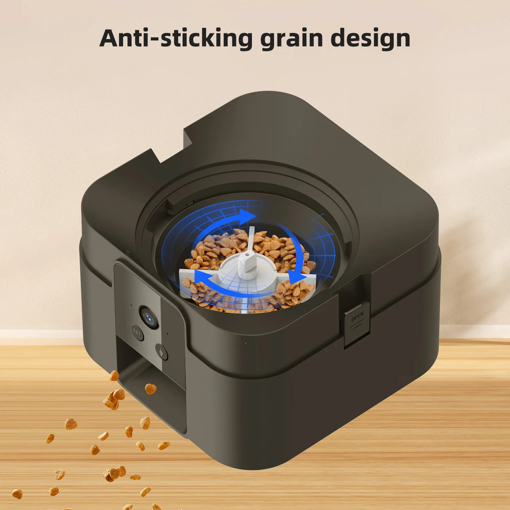 Smart Automatic Pet Feeder with Camera & App Control - 2L